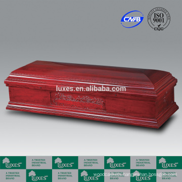 LUXES Bordeaux-Last Casket Great Quality Funeral Wooden Caskets For Sale